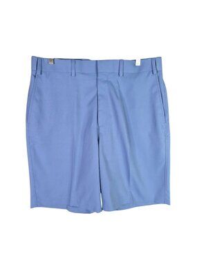 Mens Vintage Blair Blue Adjust A Band Chino Shorts 10" Inseam Polyester Size 34